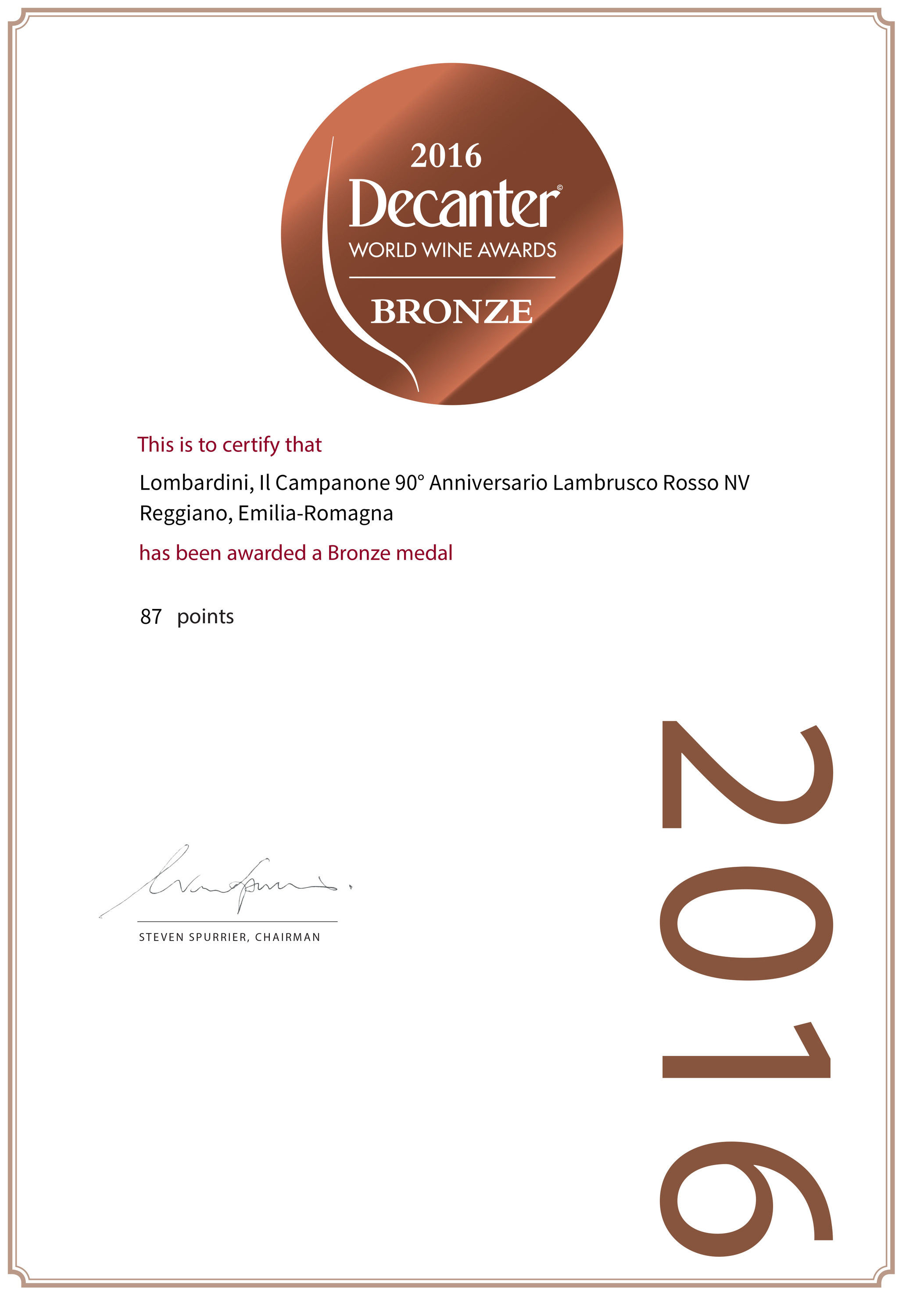 Decanter World Wine Awards 2016