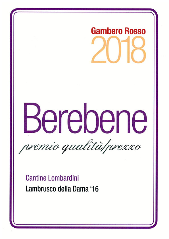 Oscar 2018 Berebene Gambero Rosso
