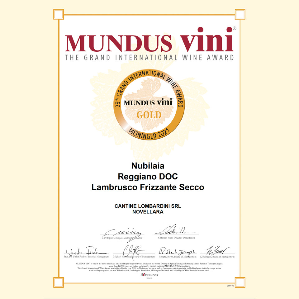 MUNDUS VINI medaglia d'oro SPRINGTASTING 2021 - Lombardini Vini