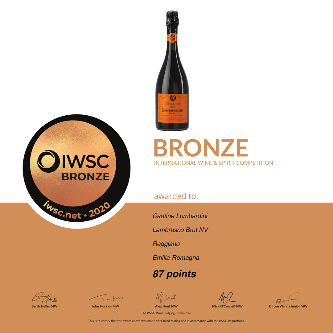 International Wine Spirit Competition 2021 - Lombardini Vini