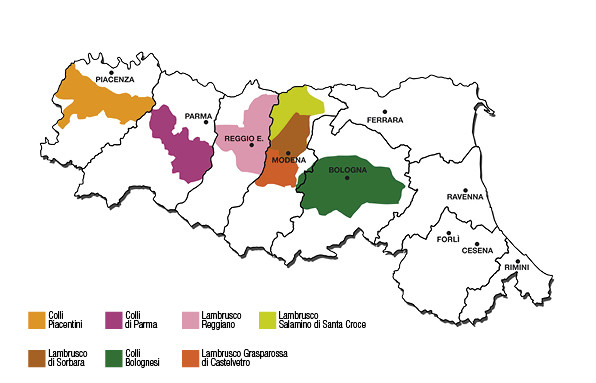 Cantine Lombardini -Mappa dei vini