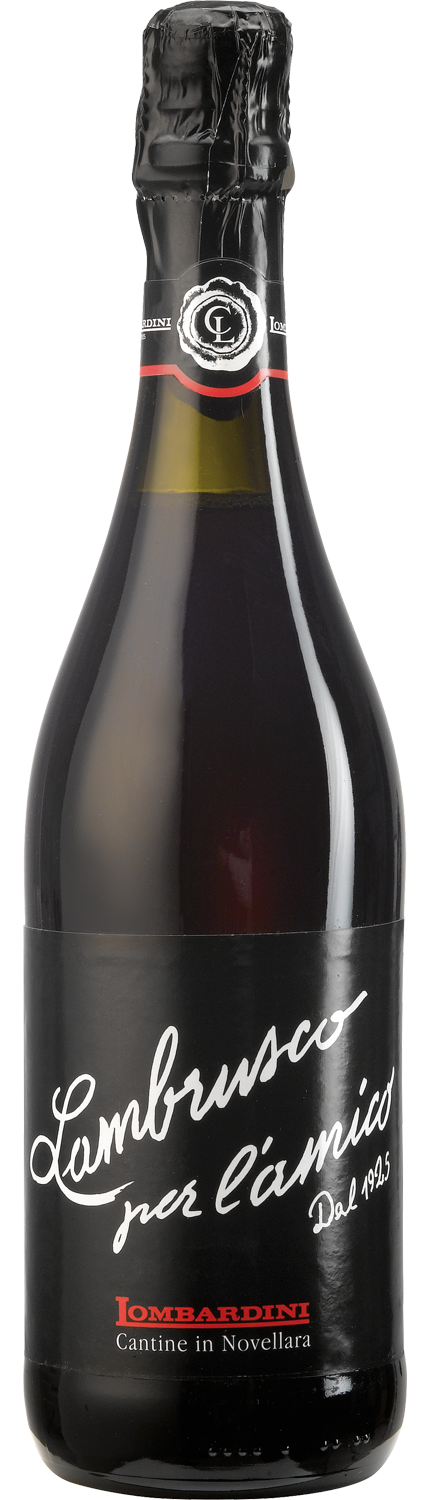 Cantine Lombardini - Per l’Amico etichetta Nera - Reggiano DOC Lambrusco Rosso Secco