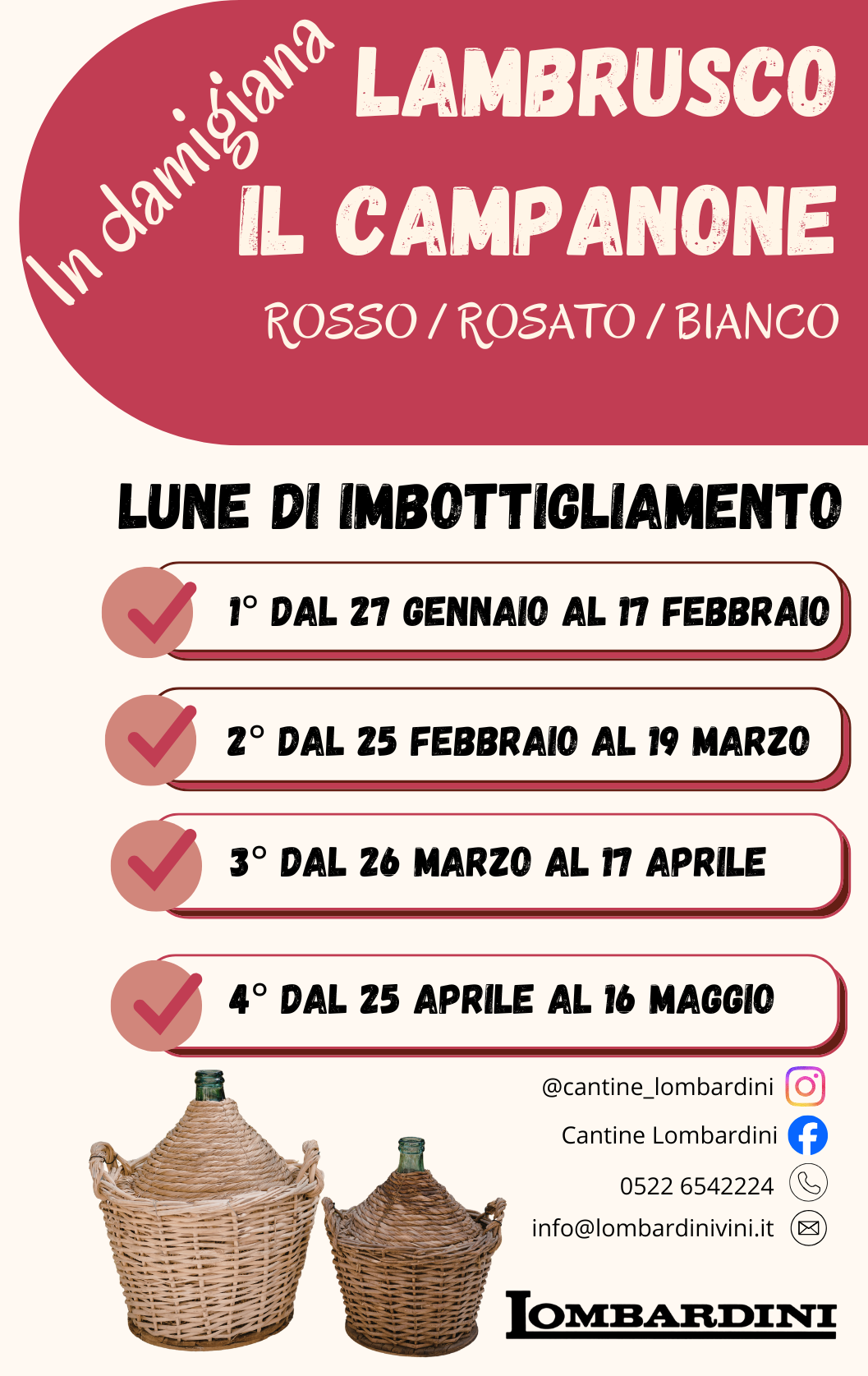 Lombardini - Vino sfuso in damigiana